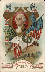 George Washington - Born Feb. 22, 1732 - Died Dec. 14, 1799 Presidents Postcard Postcard