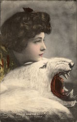 Beauty and the Beast - Evelyn Nesbit Actresses Postcard Postcard