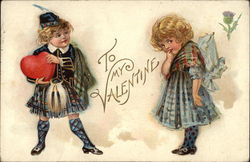 To My Valentine with Children Postcard Postcard