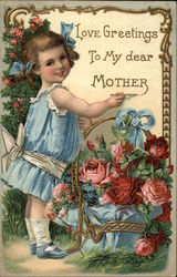 Love's Greetings to My Dear Mother To My Dear... Postcard Postcard