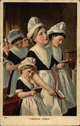 Orphan Girls Postcard Postcard