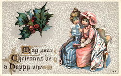 May Your Christmas Be a Happy One Children Postcard Postcard