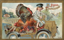 A Joyful Thanksgiving Turkeys Postcard Postcard