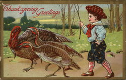 Thanksgiving Greetings Children Postcard Postcard