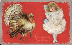 Thanksgiving Greetings Turkeys Postcard Postcard