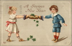 A Joyous New Year Children Postcard Postcard