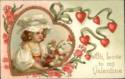 With Love to My Valentine Children Postcard Postcard