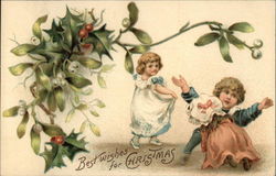 Best wishes for Christmas Children Postcard Postcard