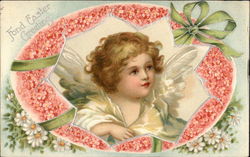 Fond Easter Greeting With Angels Postcard Postcard