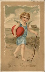 To My Valentine with Cupid Postcard