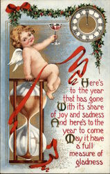 New Year's Poem Angels & Cherubs Postcard Postcard