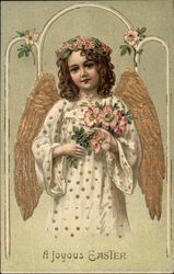 A Joyous Easter with an Angel Postcard