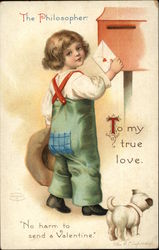 The Philosopher - To My True Love Children Postcard Postcard