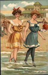 Two Ladies in Swimwear Postcard