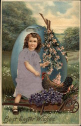 Best Easter Wishes With Children Postcard Postcard