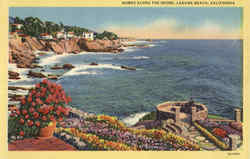 Homes Along The Shore Laguna Beach, CA Postcard Postcard