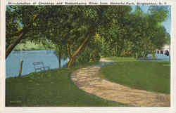 Junction Of Chenango And Susquehanna River From Memorial Park Binghamton, NY Postcard Postcard