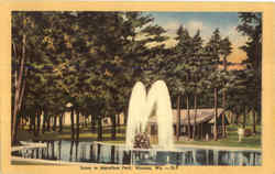 Scene In Marathon Park Postcard