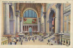 Interior Pennsylvania Station Postcard