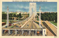 Approach To Washington Bridge Postcard