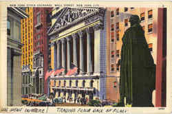 New York Stock Exchange, Wall Street New York City, NY Postcard Postcard