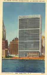 United Nations Headquarters And Midtown Skyline Postcard