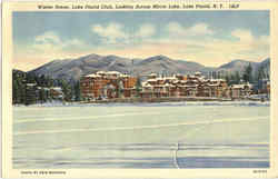 Winter Scene, Lake Placid Club New York Postcard Postcard