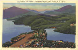 Lake Placid And Mirror Lake From Airplane New York Postcard Postcard