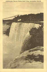 American Falls From Goat Island Postcard