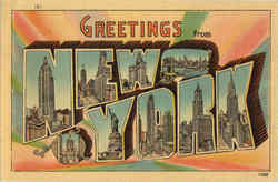 Greetings From New York Postcard