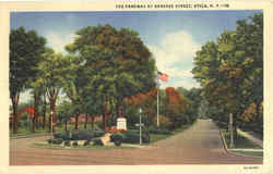 Theparkway At Genesee Street Utica, NY Postcard Postcard