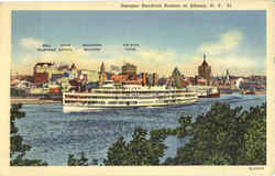 Ssteamer Hendrick Hudson At Albony Postcard