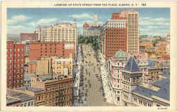 Looking Up State Street From The Plaza Postcard