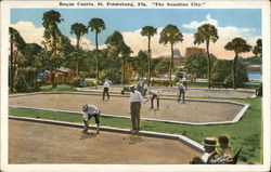 Roque Courts in "The Sunshine City" St. Petersburg, FL Postcard Postcard