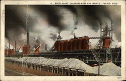 Steel Plant, Colorado Fuel and Iron Co Postcard