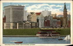 Michigan Avenue from Lake Michigan Postcard