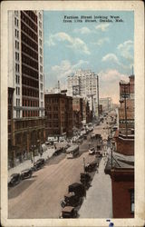 Farnham Street looking West from 13th Street Omaha, NE Postcard Postcard