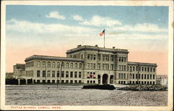 Textile School Lowell, MA Postcard Postcard