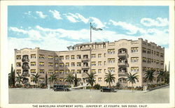 The Barcelona Apartment Hotel San Diego, CA Postcard Postcard