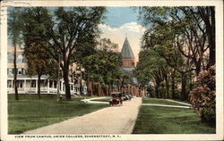 View From Campus, Union College Schenectady, NY Postcard Postcard