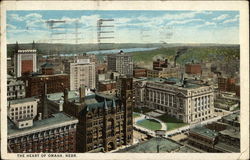 Aerial View of the Heart of the City Omaha, NE Postcard Postcard