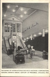 The Exhibit of International Business Machines Corporation, General Exhibits Group 1933 Chicago World Fair Postcard Postcard