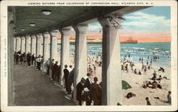 Bathers from Colonnade of Convention Hall Postcard