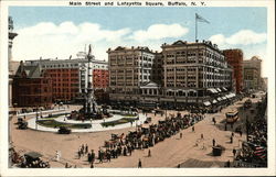 Main Street and Lafayette Square Postcard