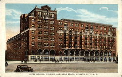 Hotel Morton, Virginia Ave. Near Beach Postcard