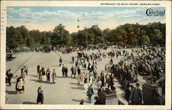 Approach to Bath House, Gordon Park Postcard