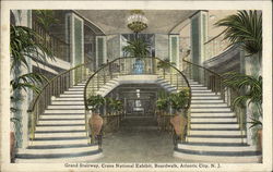 Grand Stairway, Crane National Exhibit, Boardwalk Atlantic City, NJ Postcard Postcard