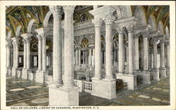 Hall of Columns, Library of Congress Postcard