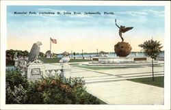 Memorial Park, Overlooking St. Johns River Jacksonville, FL Postcard Postcard