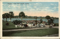 Fountain in Eola Park Postcard